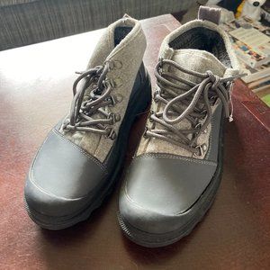 Toms Mesa 140815 Grey Wool Water Resistant Lace Up Ankle Boots Women's 6.5